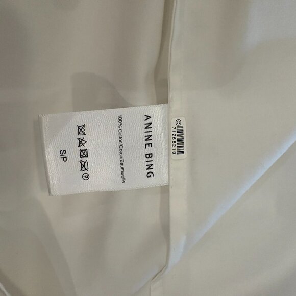 ANINE BING, Mika Shirt in White | Size: S - Picture 12 of 14
